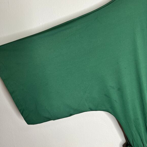 Baltic Born Dress Day Jumpsuit Large Green V-Neck Jersey Wide Leg Holiday Ruffle - Picture 11 of 12